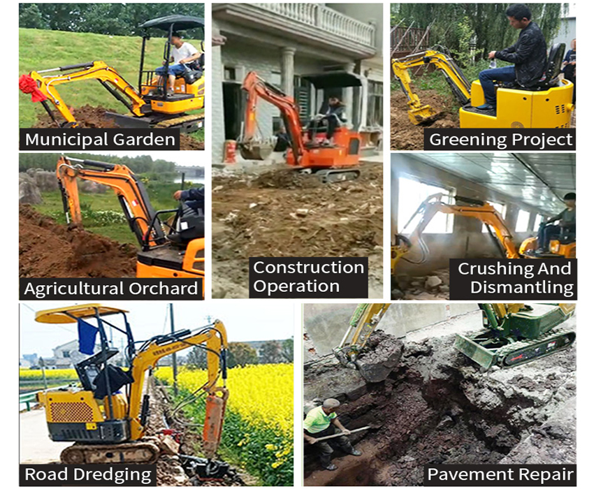 Small excavators are widely used