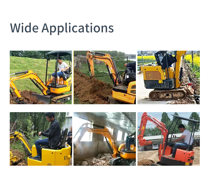 Wide application of 1.0 ton mini excavator 1 tone small digger chinese cheapest crawler compact micro mini excavator