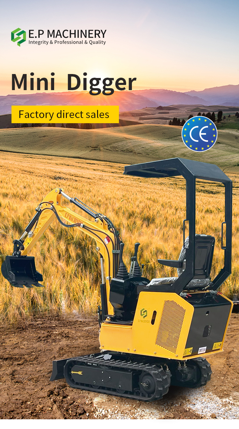 E.P good quality 1.0 ton mini Excavator garden digging machine MY10A ce detail