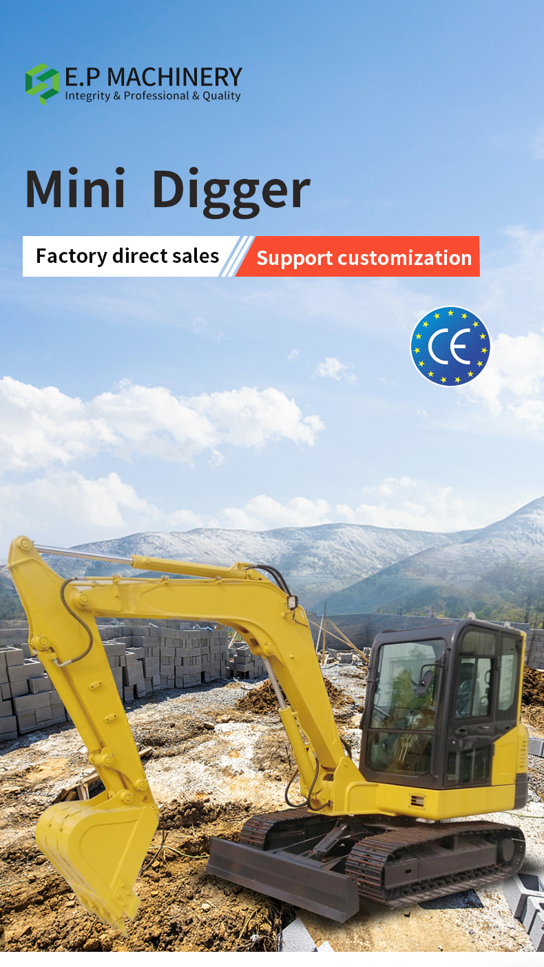china mini excavator 6 ton kubota chinese mini excavator 6.0 ton diesel 