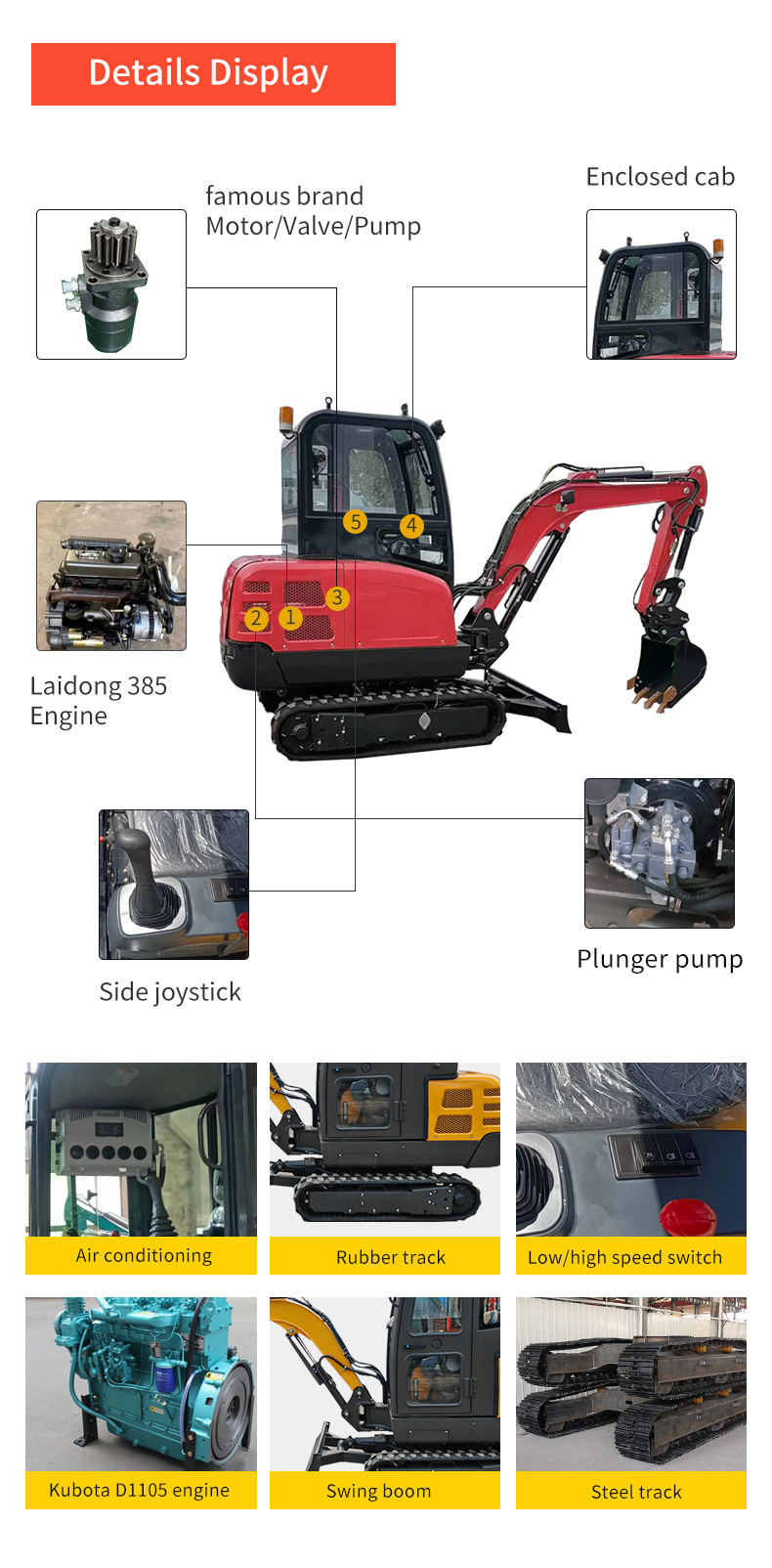 chinese hydraulic pump 2.8tone mini excavator small digger garden/farm/industrial china mini small excavator