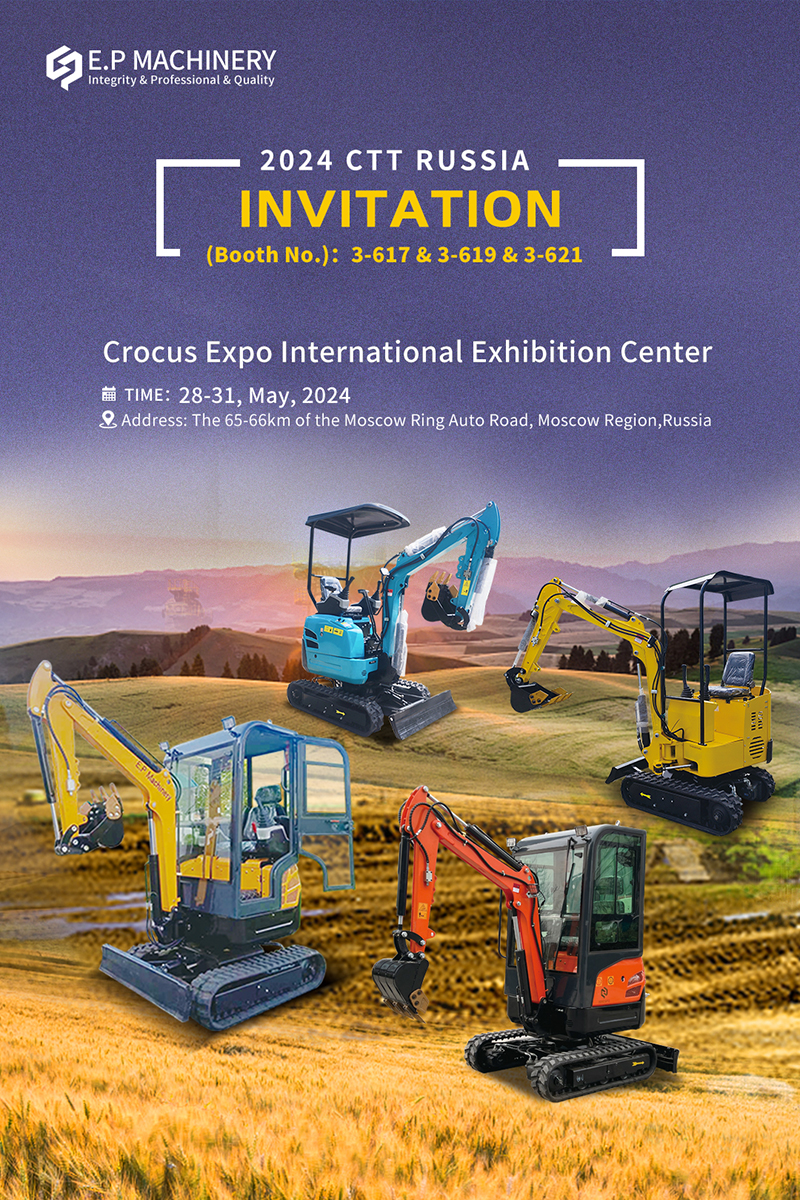 The star products of E.P Machinery Moscow Exhibition - 1 ton small mini excavator MY10 and 1.3 ton small mini excavator MY13 are waiting for you to explore!