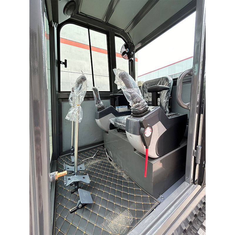 Small excavator China 3.5 tons cab interior display